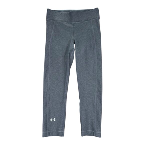 Under Armour Womens HeatGear Compression Leggings Crop Capri Gray XS - Picture 1 of 7